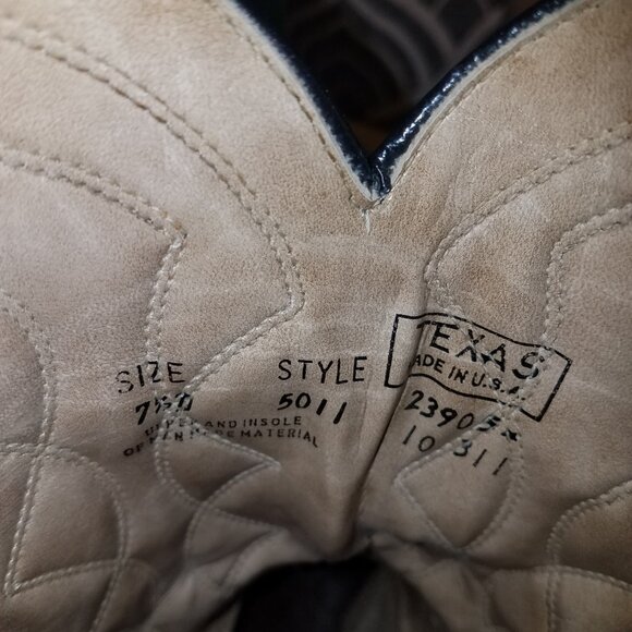 Vintage Texas Brand Cowboy Boots, 7.5D - Picture 10 of 11
